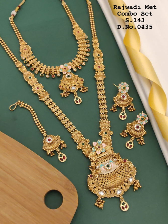 Bridal Jewellery Rajwadi Matt Majak Combo Set 3
